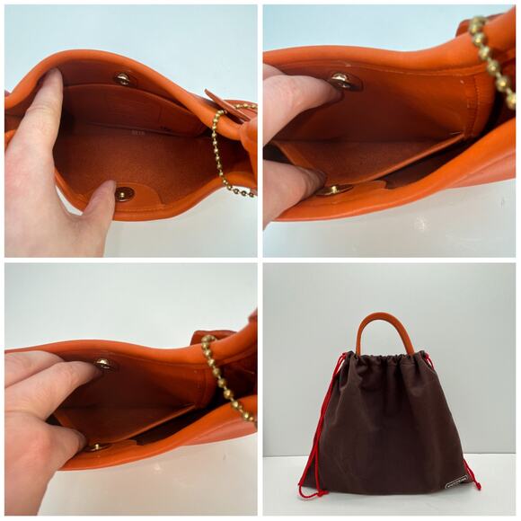 Vintage Coach 9027 Ergo Mini Satchel Bag Tangerine USA 1997 - Picture 10 of 10